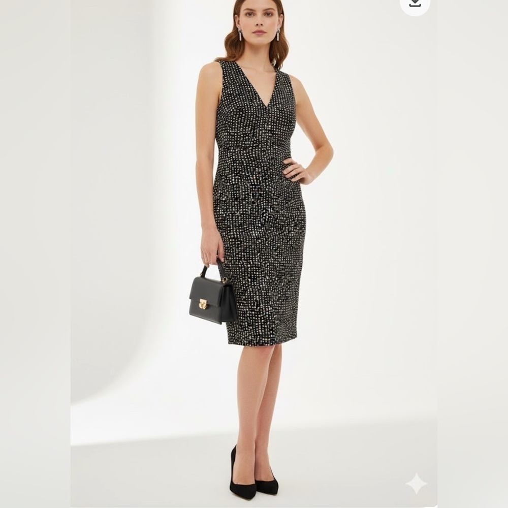 Akris Punto Sleeveless Sheath Career Office Dress Size 8